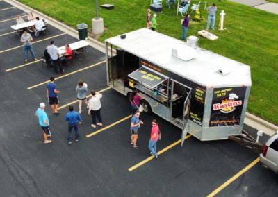 Drone image of Food Truck